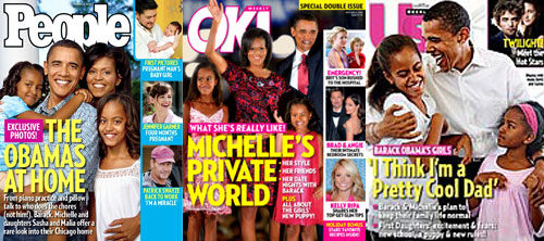 Barack Obama, Michelle Obama, Malia Obama, Sasha Obama, People Magazine, OK! Magazine, Us Weekly Barack Obama, Michelle Obama, Malia Obama, Sasha Obama, People Magazine, OK! Magazine, Us Weekly